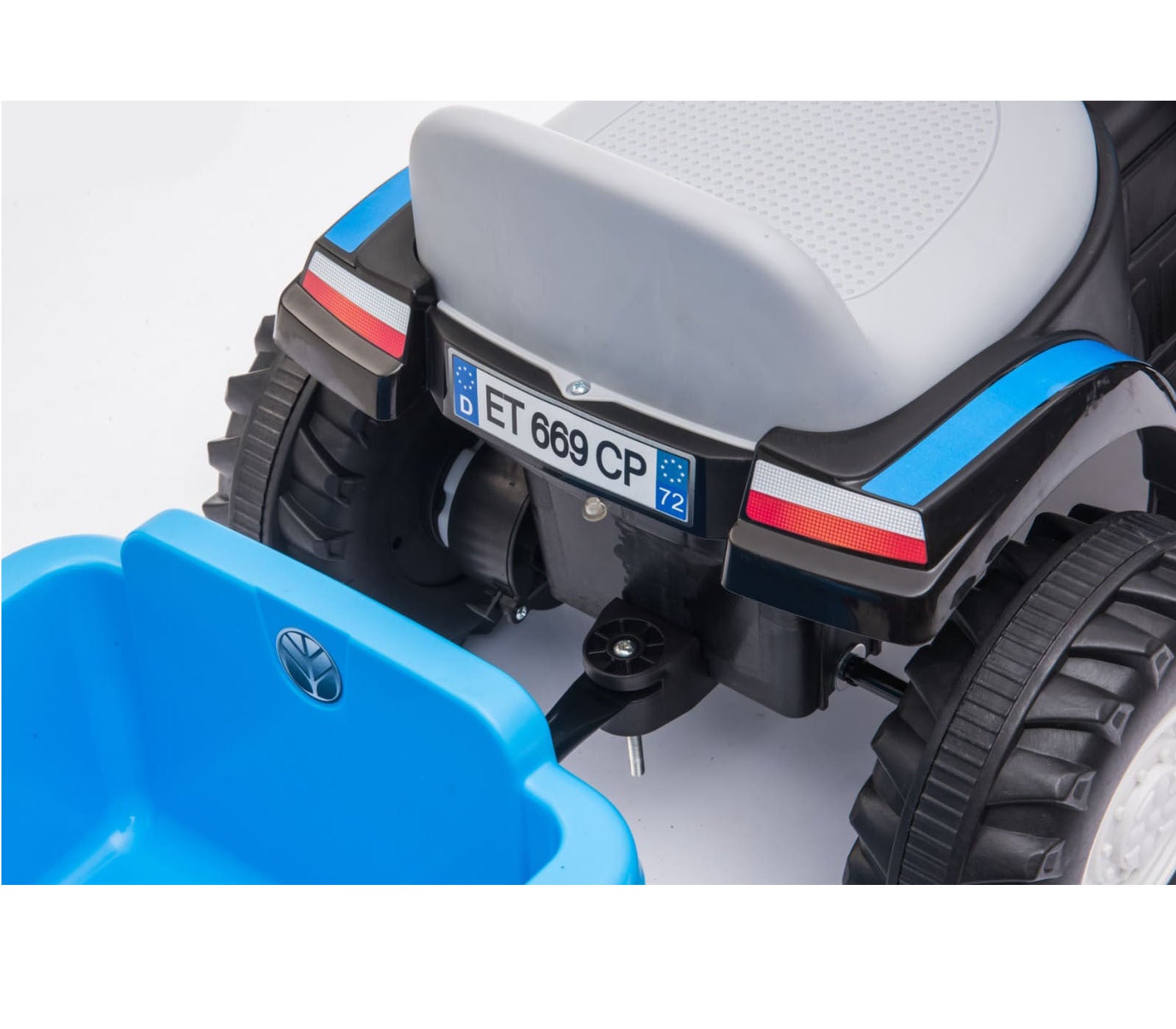 LT921 Tracteur électrique enfants New Holland Small 6V remorque lumières et sons