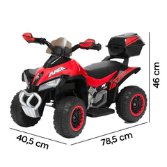 LT928 Mini quad électrique enfants Deluxe 6V lumières sons et coffre rangement