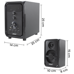 Enceintes d'ordinateur 2.1 caisson de basses 1000W Q-YX107T Connexion Bluetooth