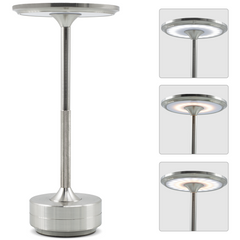 Lampe de Table 5W Rechargeable Contrôle Tactile LED Réglable Design en Aluminium