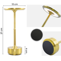 Lampe de Table 5W Rechargeable Contrôle Tactile LED Réglable Design en Aluminium