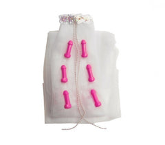 Accessoire enterrement de jeune fille (Voile avec motif pénis) 748944 