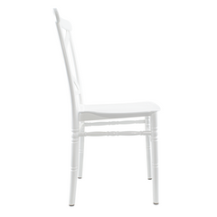 6 chaises Sidney blanches vintage polypropylène idéales restauration événements