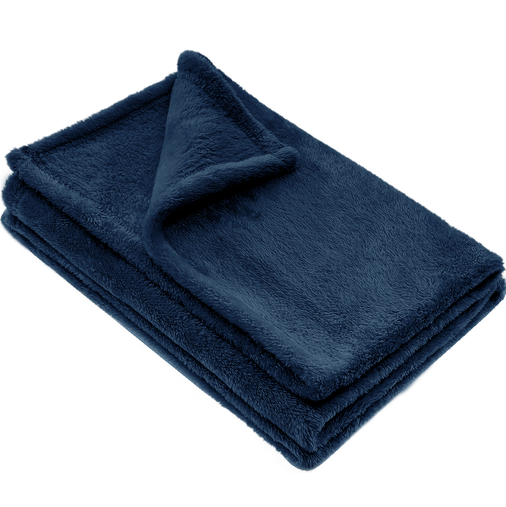 Plaid en peluche unicolore pour lit individuel Barcelone 230x160cm en peluche