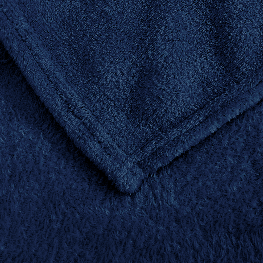 Couverture lisse pour lit matrimonial Barcelone 210x240cm, en peluche très douce