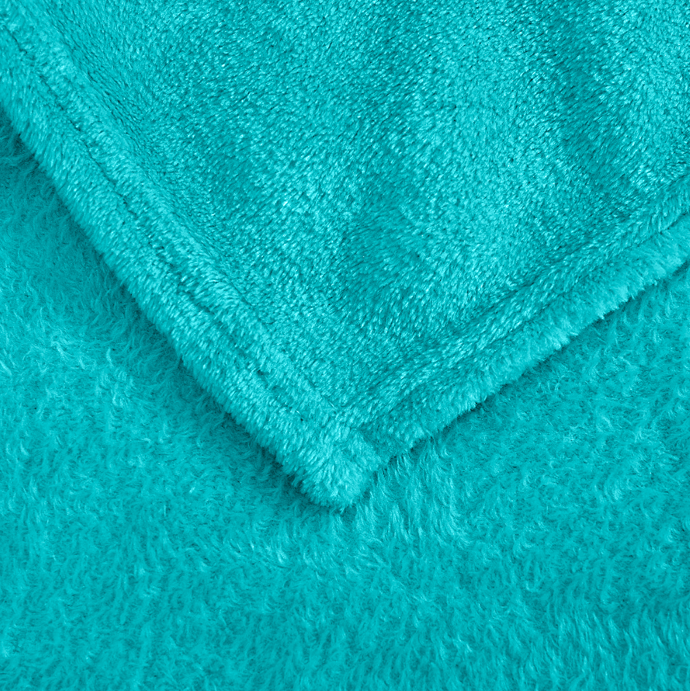 Couverture lisse pour lit matrimonial Barcelone 210x240cm, en peluche très douce