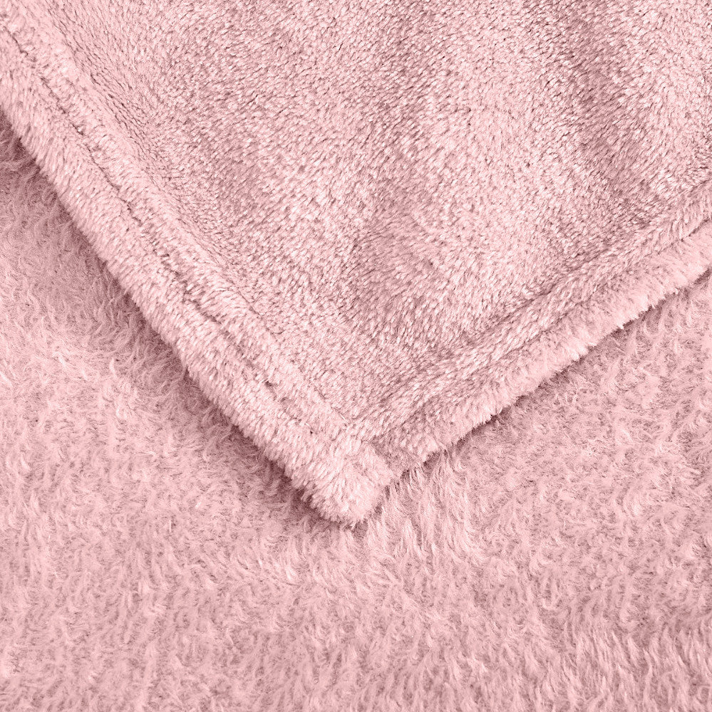 Couverture lisse pour lit matrimonial Barcelone 210x240cm, en peluche très douce