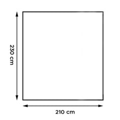 Couverture lisse pour lit matrimonial Barcelone 210x240cm, en peluche très douce