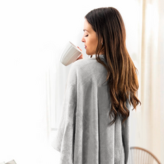 Châle avec cordon pour femme doux chaud pour l'hiver à la maison taille unique