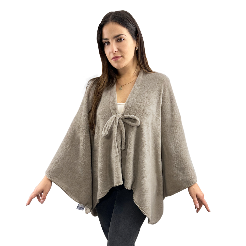 Châle avec cordon pour femme doux chaud pour l'hiver à la maison taille unique