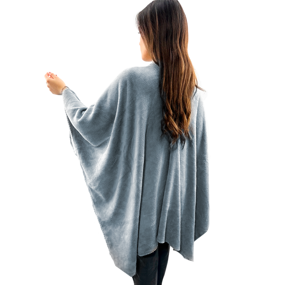 Châle avec cordon pour femme doux chaud pour l'hiver à la maison taille unique