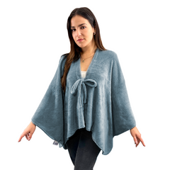 Châle avec cordon pour femme doux chaud pour l'hiver à la maison taille unique