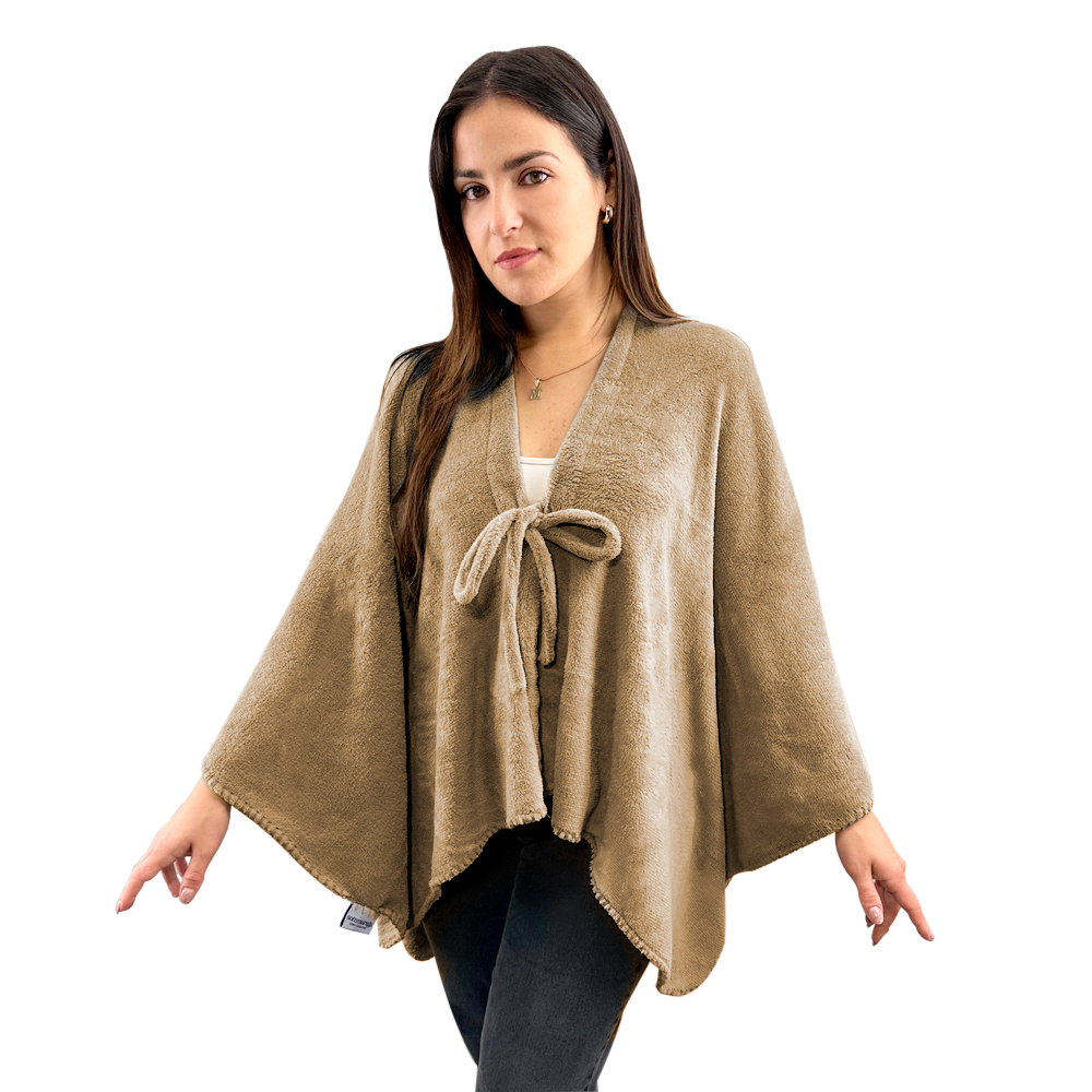 Châle avec cordon pour femme doux chaud pour l'hiver à la maison taille unique