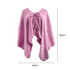 Châle avec cordon pour femme doux chaud pour l'hiver à la maison taille unique