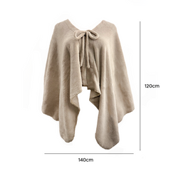 Châle avec cordon pour femme doux chaud pour l'hiver à la maison taille unique