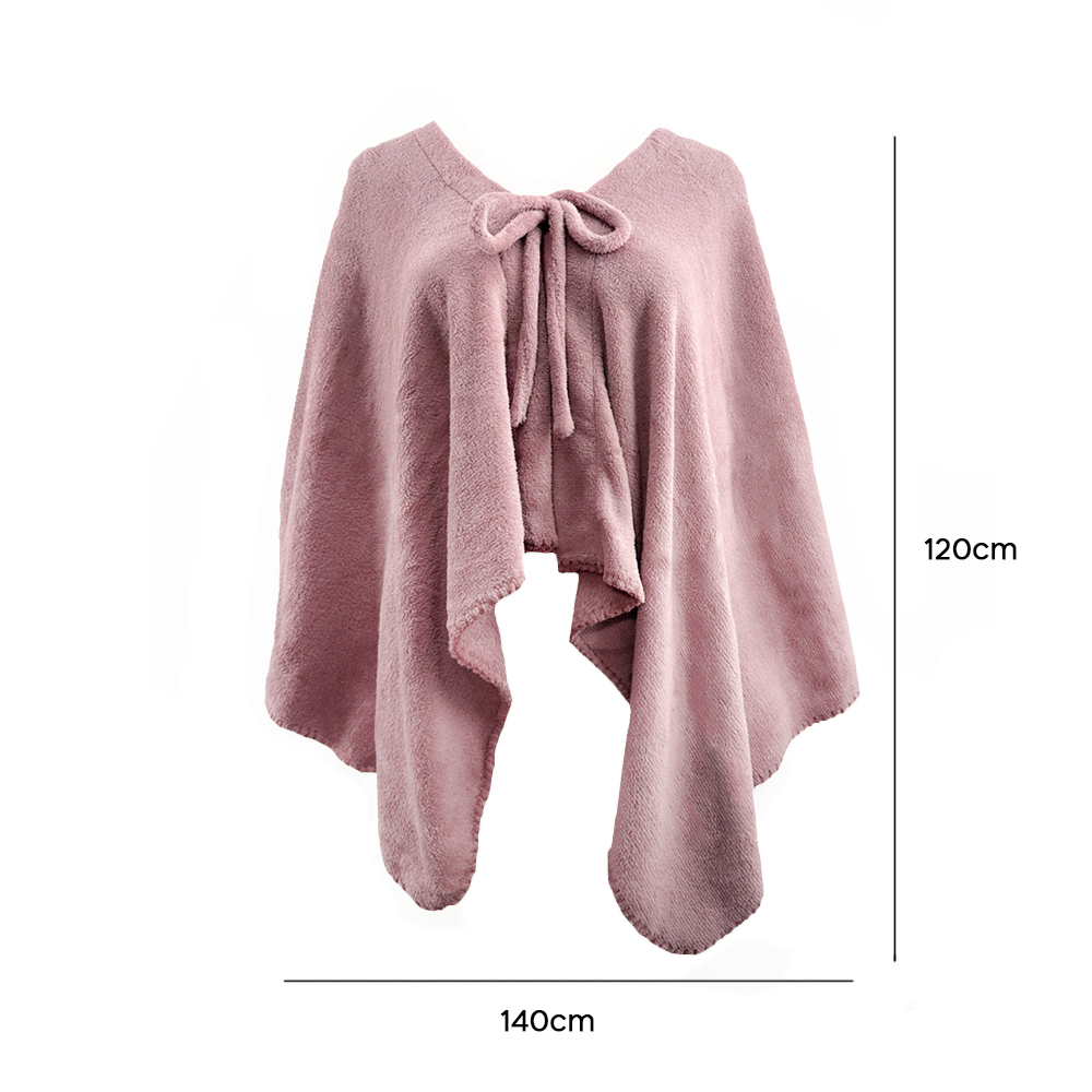 Châle avec cordon pour femme doux chaud pour l'hiver à la maison taille unique
