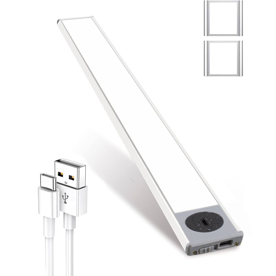 Bande LED sous le meuble, lumière naturelle de 60 cm, rechargeable par USB