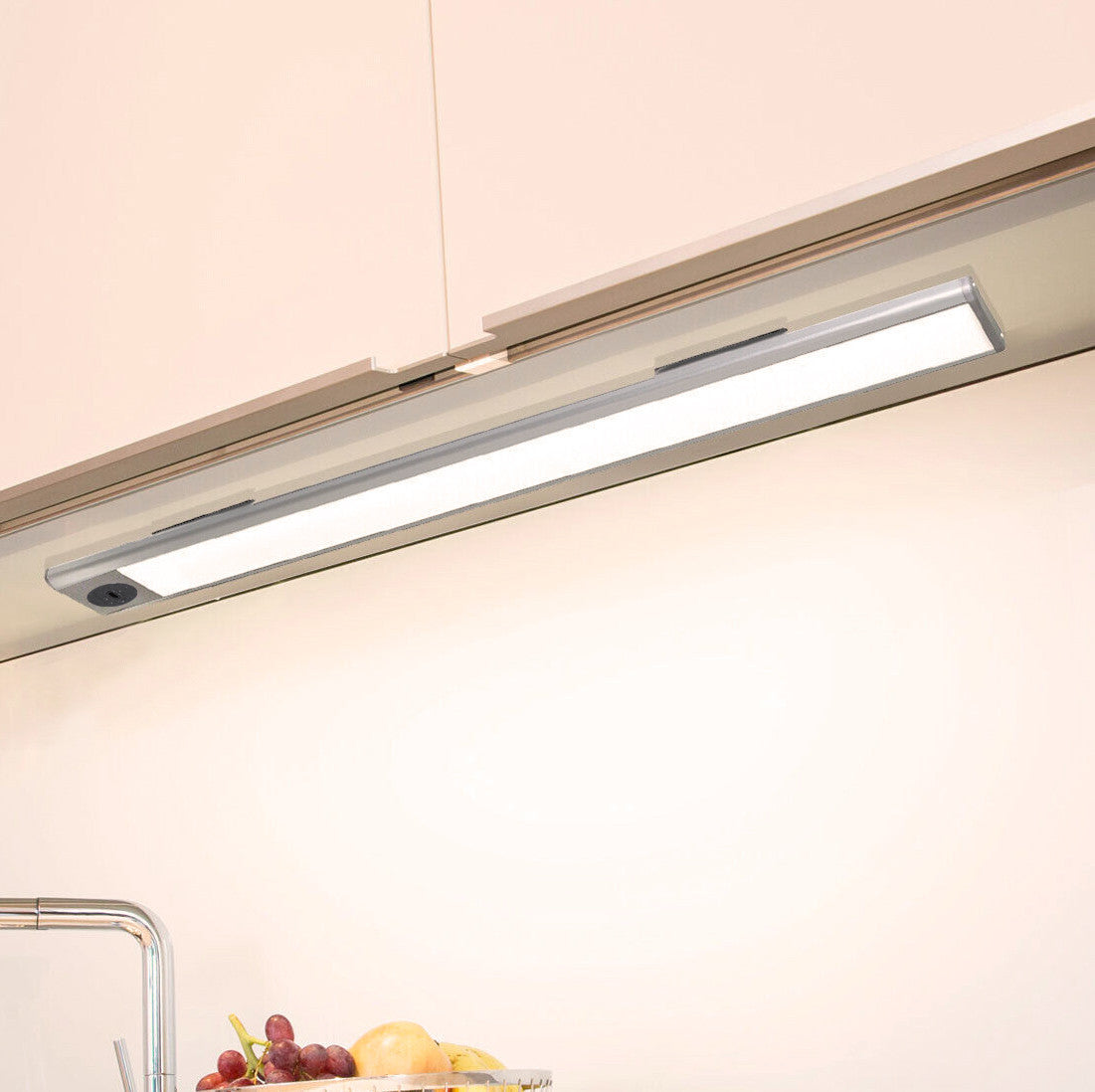 Bande LED sous le meuble, lumière naturelle de 60 cm, rechargeable par USB