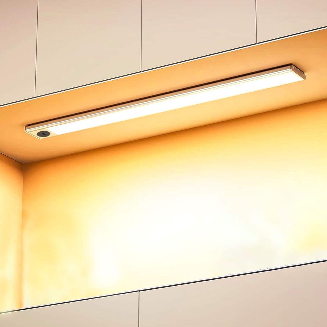 Bande LED sous le meuble, lumière naturelle de 60 cm, rechargeable par USB