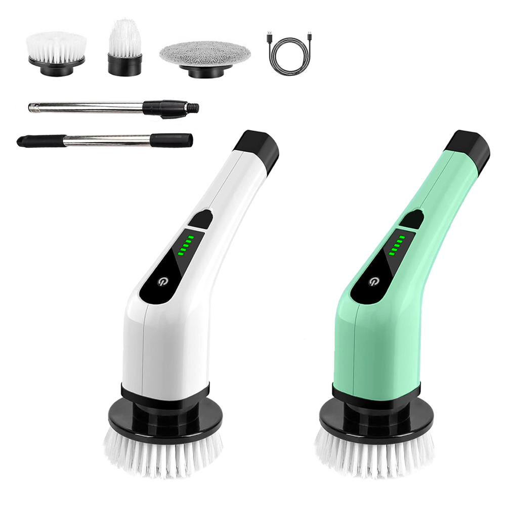 Brosse Électrique Rotative Sans Fil 3 en 1 pour Surfaces avec 3 Têtes