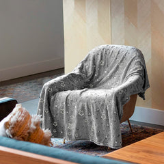 Couverture Magique Enfants Plaid d'Hiver en Peau Grise avec Motif Fluorescent