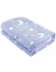 Couverture magique enfant Couverture lavande avec planètes fluo 100x180