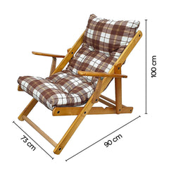 MAS011 Fauteuil inclinable en hêtre Amalfi ArtLegno 108x65x60cm 2 couleurs