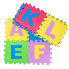 Tapis puzzle de jeu pour enfants 10 pièces modulables 29,5 x 29,5 cm