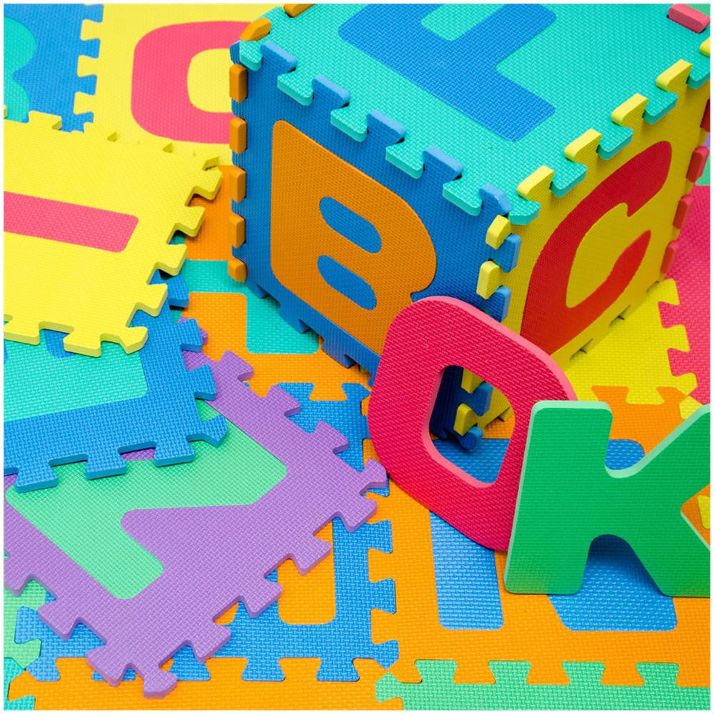 Tapis puzzle de jeu pour enfants 10 pièces modulables 29,5 x 29,5 cm