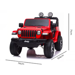 Jeep Wrangler pour enfants 12V BIPOSTO télécommandé lumières et sons écran MP4