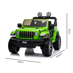Jeep Wrangler pour enfants 12V BIPOSTO télécommandé lumières et sons écran MP4