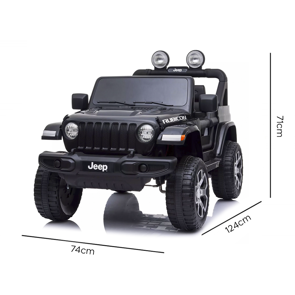 Jeep Wrangler pour enfants 12V BIPOSTO télécommandé lumières et sons écran MP4