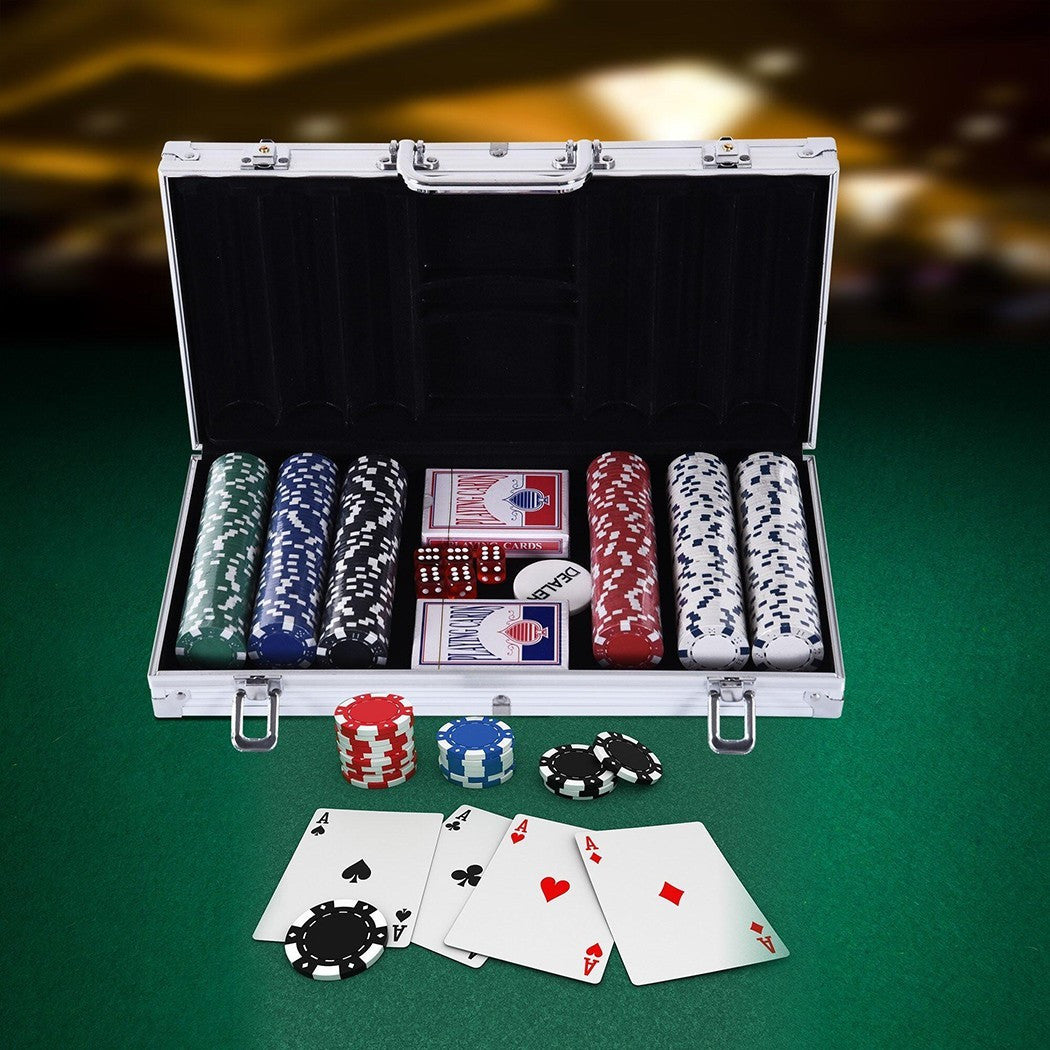 Set pour poker professionnel 300 Fiches avec estuche et 2 Barajas de cartas