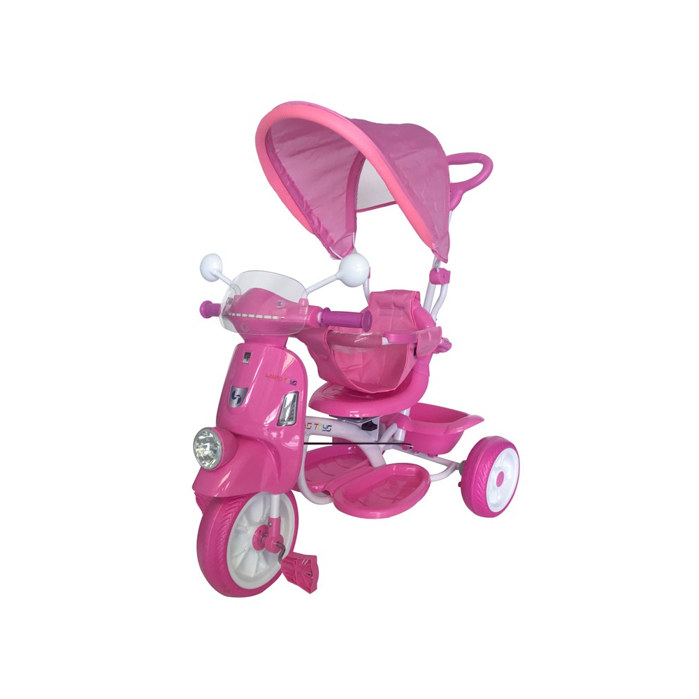 Tricycle pour enfants Deluxe LT917 Siège pivotant Lumières sons Pare-soleil