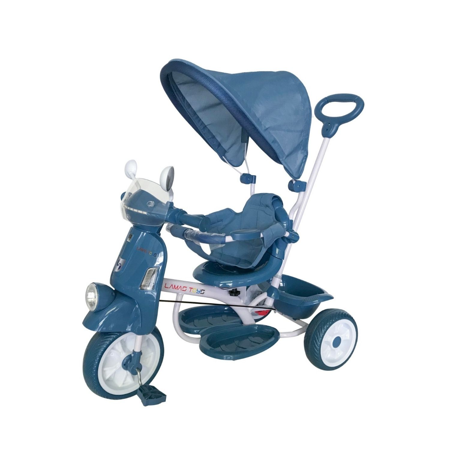 Tricycle pour enfants Deluxe LT917 Siège pivotant Lumières sons Pare-soleil