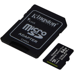 Kingston Canvas Select Plus SDCS2/64GB Carte MicroSD Class 10 avec Adaptateur SD