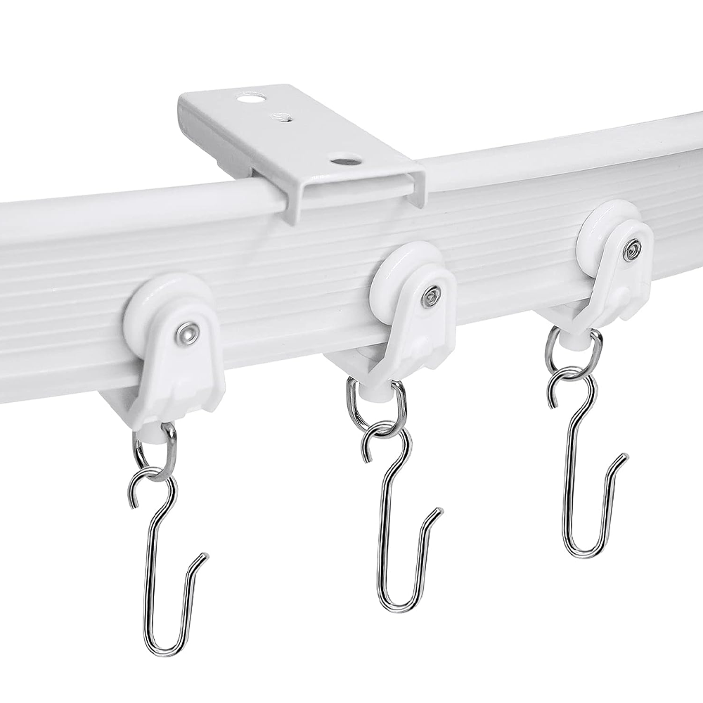 Rail rideau flexible PVC de 5 mètres Pliable et Coulissant Séparateur de pièces