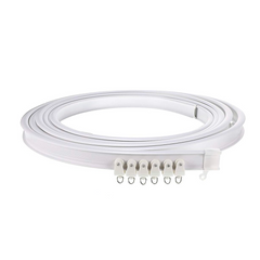 Rail rideau flexible PVC de 5 mètres Pliable et Coulissant Séparateur de pièces