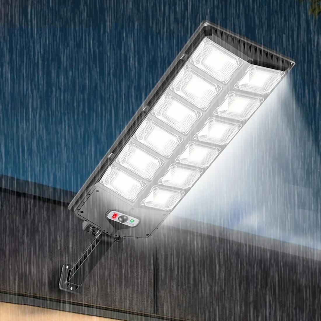 Lampadaire Solaire 1000 lumen avec Détecteur Mouvement Télécommande IP65 W789B-6