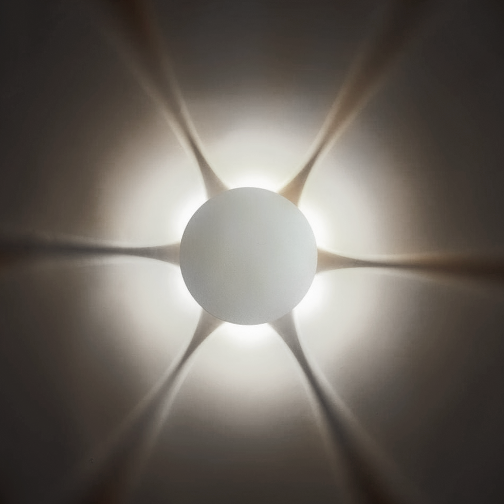 Applique Murale Ronde avec 6 LED 18W Éclairage Intérieur Design Moderne