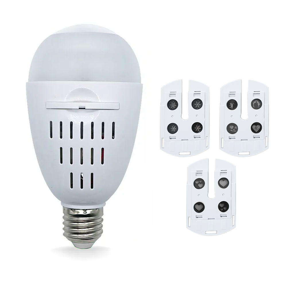 Ampoule LED RVB de 4W avec projection d'images en mouvement, douille E27