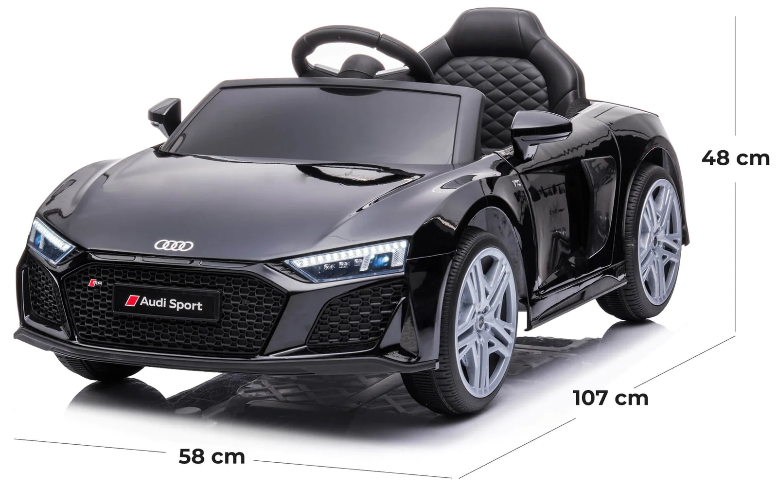 Voiture électrique pour enfants Audi R8 Sport LT936 12V lumières LED et sons