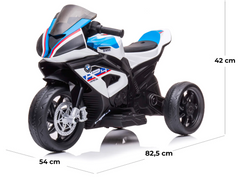 Moto électrique pour enfants BMW HP4 Sport à 3 roues avec licence officielle 12V