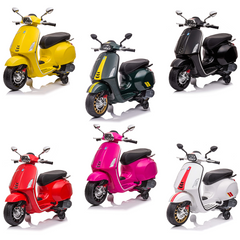 Moto électrique enfants LT941 Piaggio Vespa Sprint 12V avec lumières et sons LED