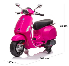 Moto électrique enfants LT941 Piaggio Vespa Sprint 12V avec lumières et sons LED