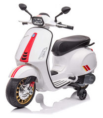 Moto électrique enfants LT941 Piaggio Vespa Sprint 12V avec lumières et sons LED