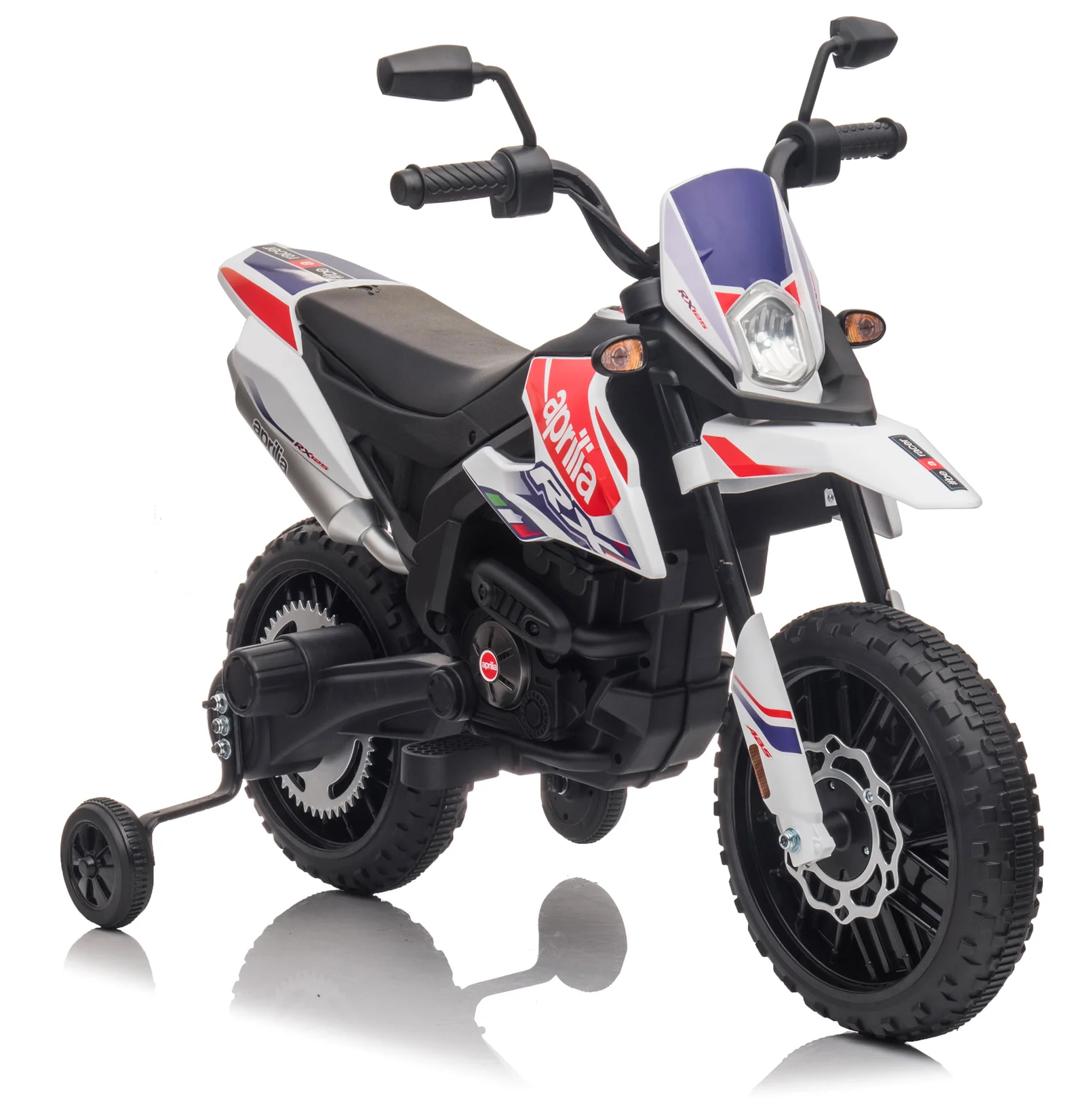 Moto électrique enfants LT944 Aprilia Motocross RX125 12V lumières LED et sons