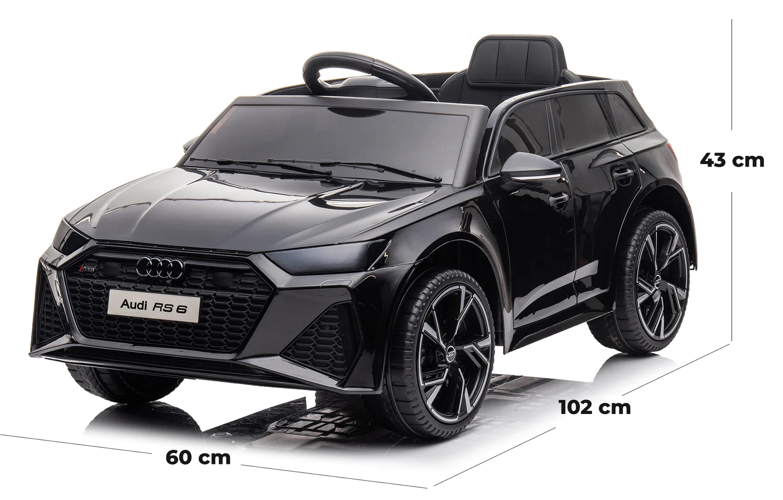 Voiture électrique ¡enfants LT945 Audi RS6 12V avec permis, lumières et sons LED