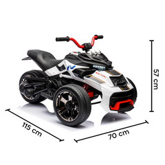 Quad électrique pour enfants LT946 ATV 3.0 12V avec 3 roues lumières et sons LED
