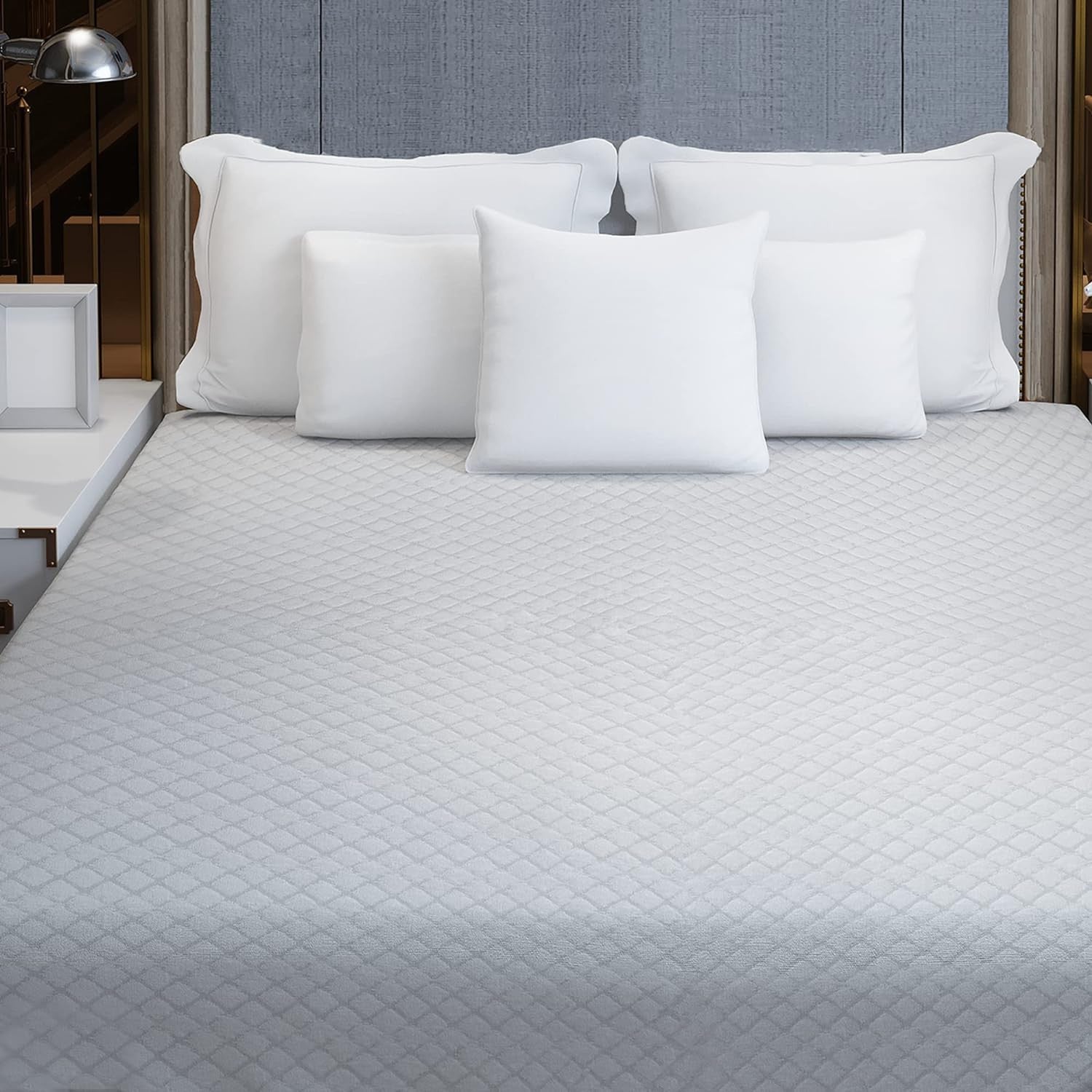 Housse matelas lit individuel coton Jacquard 100x200, respirante et absorbante